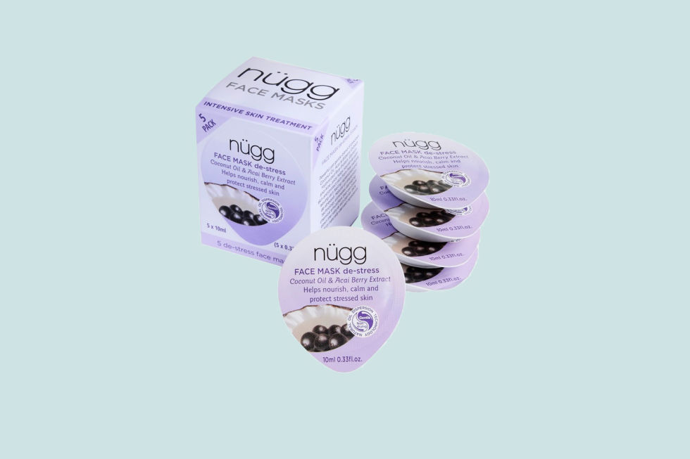 Like a fruit smoothie for your face, these pods are packed with antioxidant-rich berries and coconut oil to hydrate/protect your face from free radical damage while calming it TF down. nügg De-Stress Mask Multi Pack, $16.50; birchbox.com.