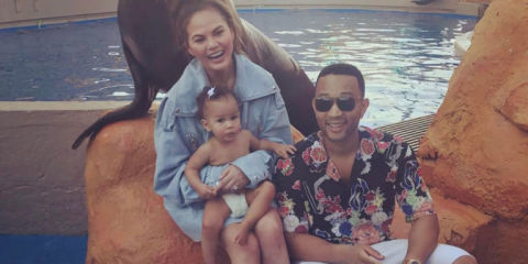 Chrissy Teigen and John Legend took Luna to the aquarium