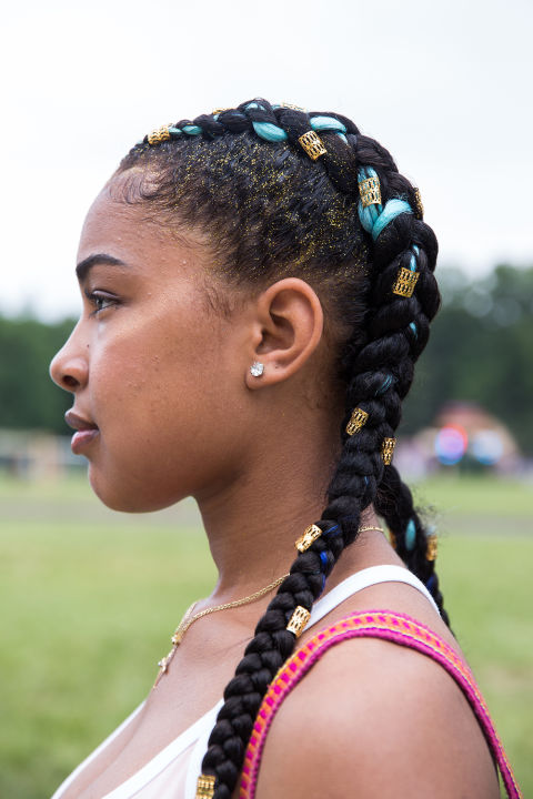 Nadica switched it up especially for Firefly, trading in her usual box braids for sparkly French ones.&nbsp;