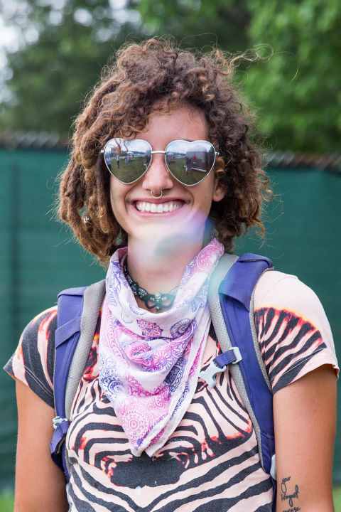 Dreads and curls on Sofia, featuring a single soap&nbsp;bubble. 