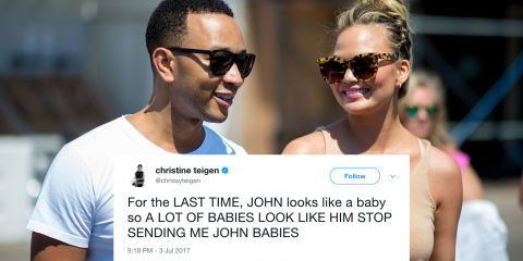 Chrissy Teigen babies that look like John Legend