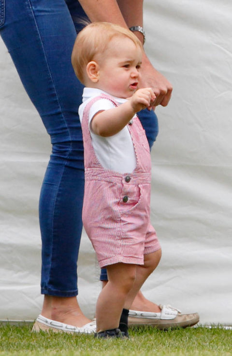 George is an active 1-year-old—he's already been racing around the halls of Kensington Palace's Apartment 1A. For a man on the go, George can't let a little fabric get in his way. From play dates to palling around at the polo field, George is often seen donning a pair of shorts.