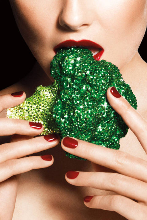 eating sparkly broccoli
